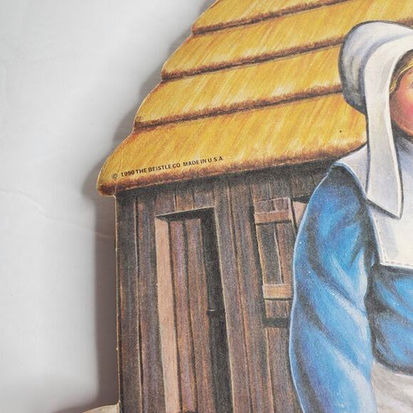 Biestle Paper Co. 1990 Thanksgiving Decorations Pilgrims Turnkey Native American - Picture 4 of 11